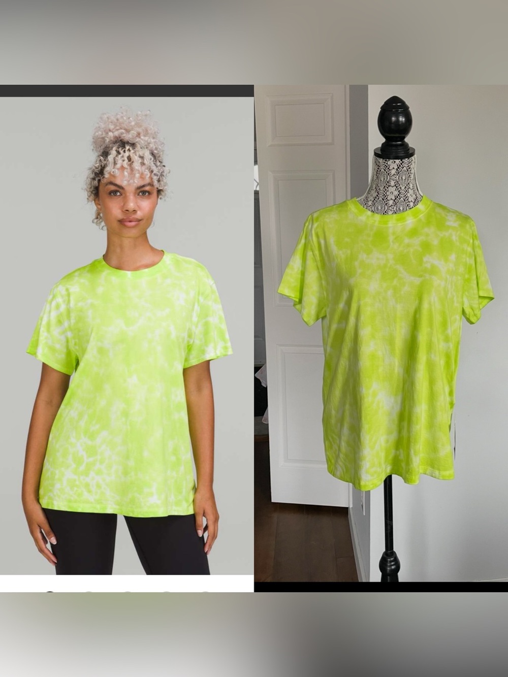 NWT Lululemon Relaxed Fit Cotton Breathable Tie Dye T-Shirt Top. Size 6.